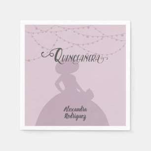 Sugared Plum Paars Charro Silhouette Quinceanera Servet