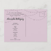 Sugared Plum & Steel Charro Silhouette Quinceanera Uitnodiging Briefkaart (Achterkant)