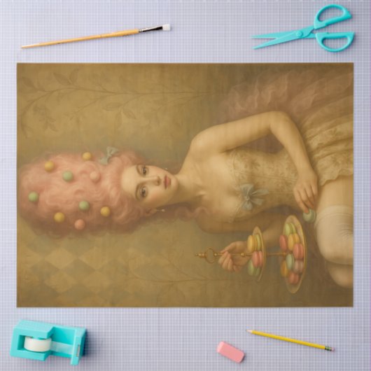 Sugared Silence – Pastel Macaron Rococo Fantasy Tissuepapier (Craft)
