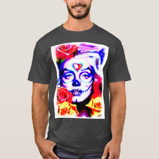 Sugargirl met gele en rode rozen t-shirt