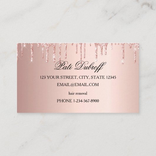 Sugaring ontharing Sugaring Schoonheidssalon Spa Visitekaartje (Achterkant)