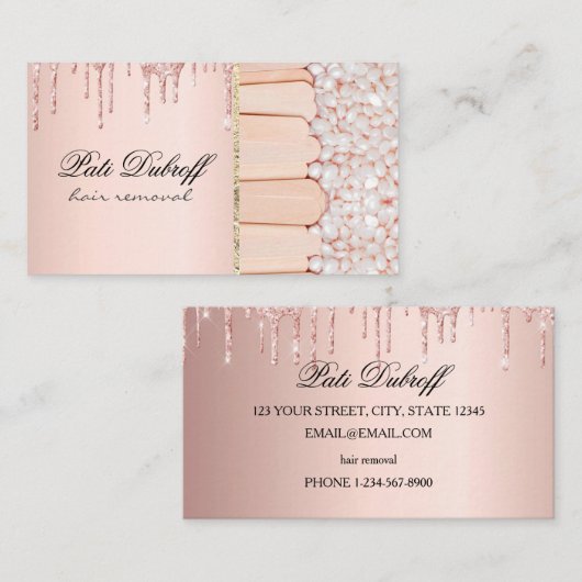 Sugaring ontharing Sugaring Schoonheidssalon Spa Visitekaartje (Voorkant / Achterkant)