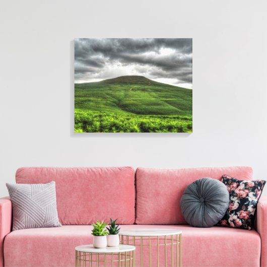 Sugarloaf berg in Wales Canvas Print (Insitu (Woonkamer))