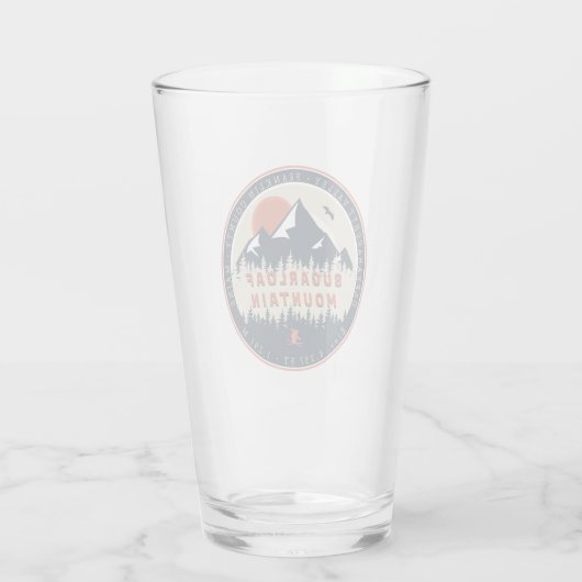 Sugarloaf Maine Mountain Retro 60s Ski Glas (Achterkant)
