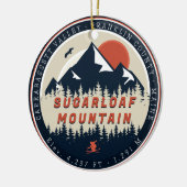 Sugarloaf Maine Mountain Retro  60s Ski Keramisch Ornament (Links)