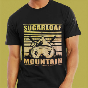 Sugarloaf Maine Mountain Retro 60s Ski T-shirt