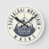 Sugarloaf Maine Mountain  Ski Souvenir Ronde Klok (Voorkant)