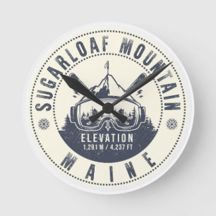 Sugarloaf Maine Mountain Ski Souvenir Ronde Klok