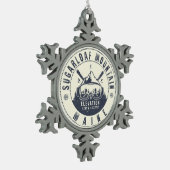 Sugarloaf Maine Mountain  Ski Souvenir Tin Sneeuwvlok Ornament (Links)