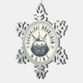 Sugarloaf Maine Mountain  Ski Souvenir Tin Sneeuwvlok Ornament (Rechts)