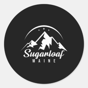 Sugarloaf Maine Ski Resort Skiën Snowboarden Ronde Sticker