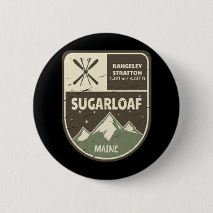 Sugarloaf Maine Skiing  Ronde Button 5,7 Cm