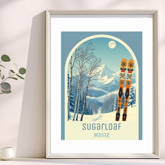 Sugarloaf Maine skioord Poster