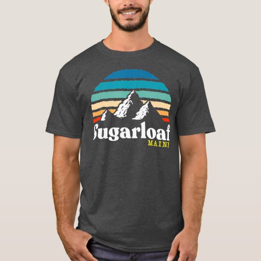 Sugarloaf    MaineSki Resort 1980s Retro T-shirt (Voorkant)