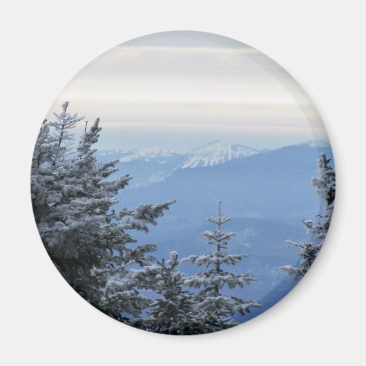 Sugarloaf Mountain aan de horizon in Maine Magneet (Voorkant)