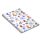 Sugarloaf Mountain Maine Ski Snowboard patroon Notitieboek (Rechterzijde)