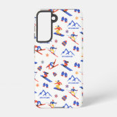 Sugarloaf Mountain Maine Ski Snowboard patroon Samsung Galaxy Hoesje (Achterkant)