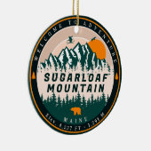 Sugarloaf Mountain Maine Skiën Sunset Souvenir Keramisch Ornament (Rechts)