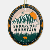 Sugarloaf Mountain Maine Skiën Sunset Souvenir Keramisch Ornament (Links)