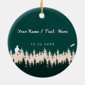 Sugarloaf Mountain Maine Skiën Sunset Souvenir Keramisch Ornament (Achterkant)