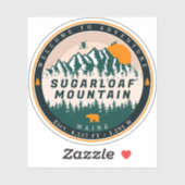 Sugarloaf Mountain Maine Skiën Sunset Souvenir Sticker (Vel)