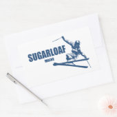 Sugarloaf Mountain Maine Skier Rechthoekige Sticker (Envelop)