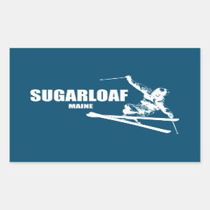 Sugarloaf Mountain Maine Skier Rechthoekige Sticker