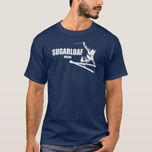 Sugarloaf Mountain Maine Skier T-shirt (Voorkant)