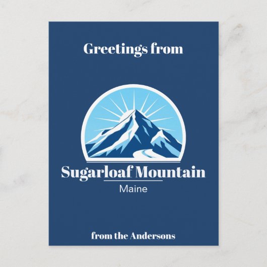 Sugarloaf Mountain Maine skigebied Briefkaart (Voorkant)