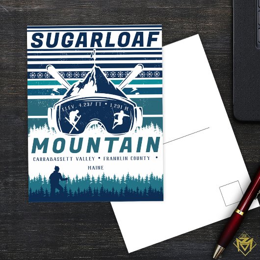Sugarloaf Mountain Maine  Skiing Souvenirs Briefkaart