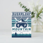 Sugarloaf Mountain Maine  Skiing Souvenirs Briefkaart (Staand voorkant)