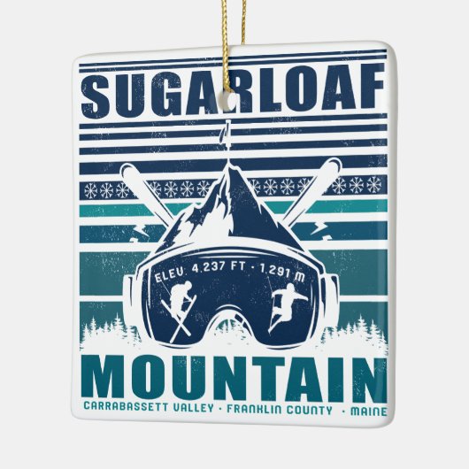 Sugarloaf Mountain Maine  Skiing Souvenirs Keramisch Ornament (Links)