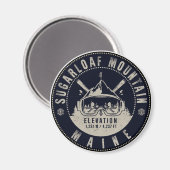 Sugarloaf Mountain Maine  Skiing Souvenirs Magneet (Voorkant / Achterkant)