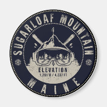 Sugarloaf Mountain Maine  Skiing Souvenirs