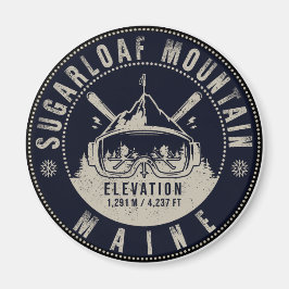 Sugarloaf Mountain Maine  Skiing Souvenirs Magneet