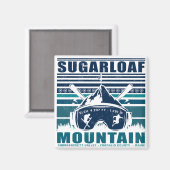 Sugarloaf Mountain Maine  Skiing Souvenirs Magneet (Voorkant / Achterkant)