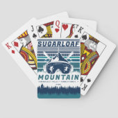 Sugarloaf Mountain Maine  Skiing Souvenirs Pokerkaarten (Achterkant)