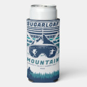 Sugarloaf Mountain Maine  Skiing Souvenirs Seltzer Blikjeskoeler (Seltzer Achterkant)