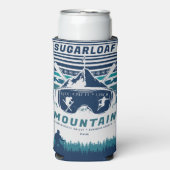 Sugarloaf Mountain Maine Skiing Souvenirs Seltzer Blikjeskoeler (Seltzer Voorkant)