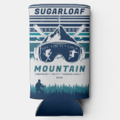 Sugarloaf Mountain Maine  Skiing Souvenirs Seltzer Blikjeskoeler (Achterkant)