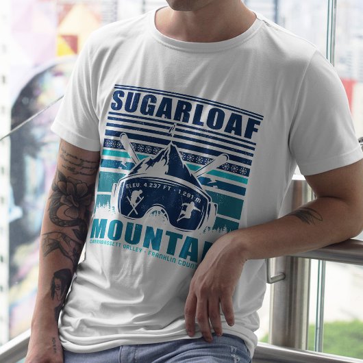 Sugarloaf Mountain Maine  Skiing Souvenirs T-shirt