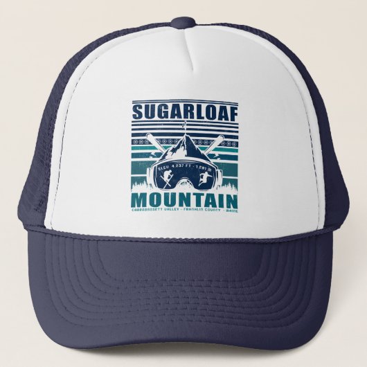 Sugarloaf Mountain Maine  Skiing Souvenirs Trucker Pet (Voorkant)