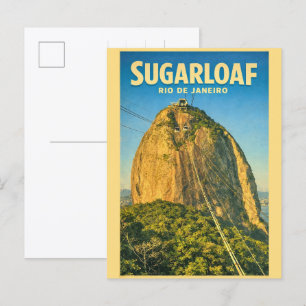 Sugarloaf Mountain Rio de Janeiro Brazilië cadeaus Briefkaart