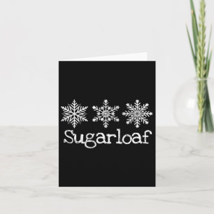 Sugarloaf Mountain Skier Ski Snowflakes Rus Kaart