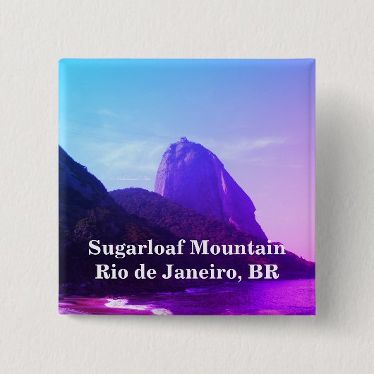 Sugarloaf Mountain Vierkante Button 5,1 Cm (Voorkant)