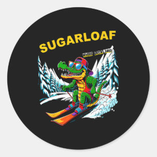 Sugarloaf Mountain Winter Sportliefhebber Alliga Ronde Sticker