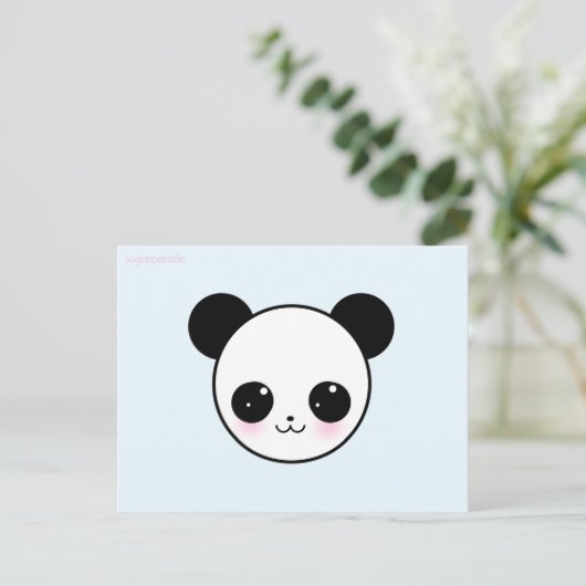 sugarparade Panda-chan Aqua Briefkaart (Staand voorkant)
