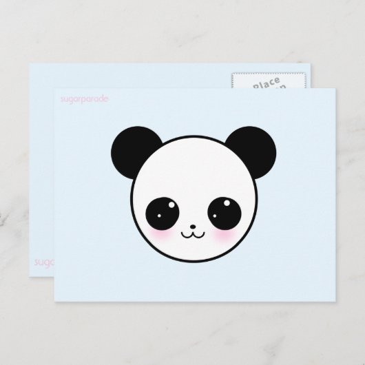 sugarparade Panda-chan Aqua Briefkaart (Voorkant / Achterkant)