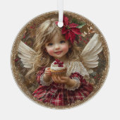 Sugarplum Blessings – Angel of Christmas Whimsy Glas Ornament (Achterkant)