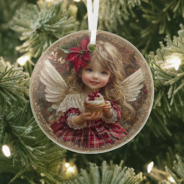 Sugarplum Blessings – Angel of Christmas Whimsy Glas Ornament